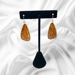 Amber Toned Drop Earrings